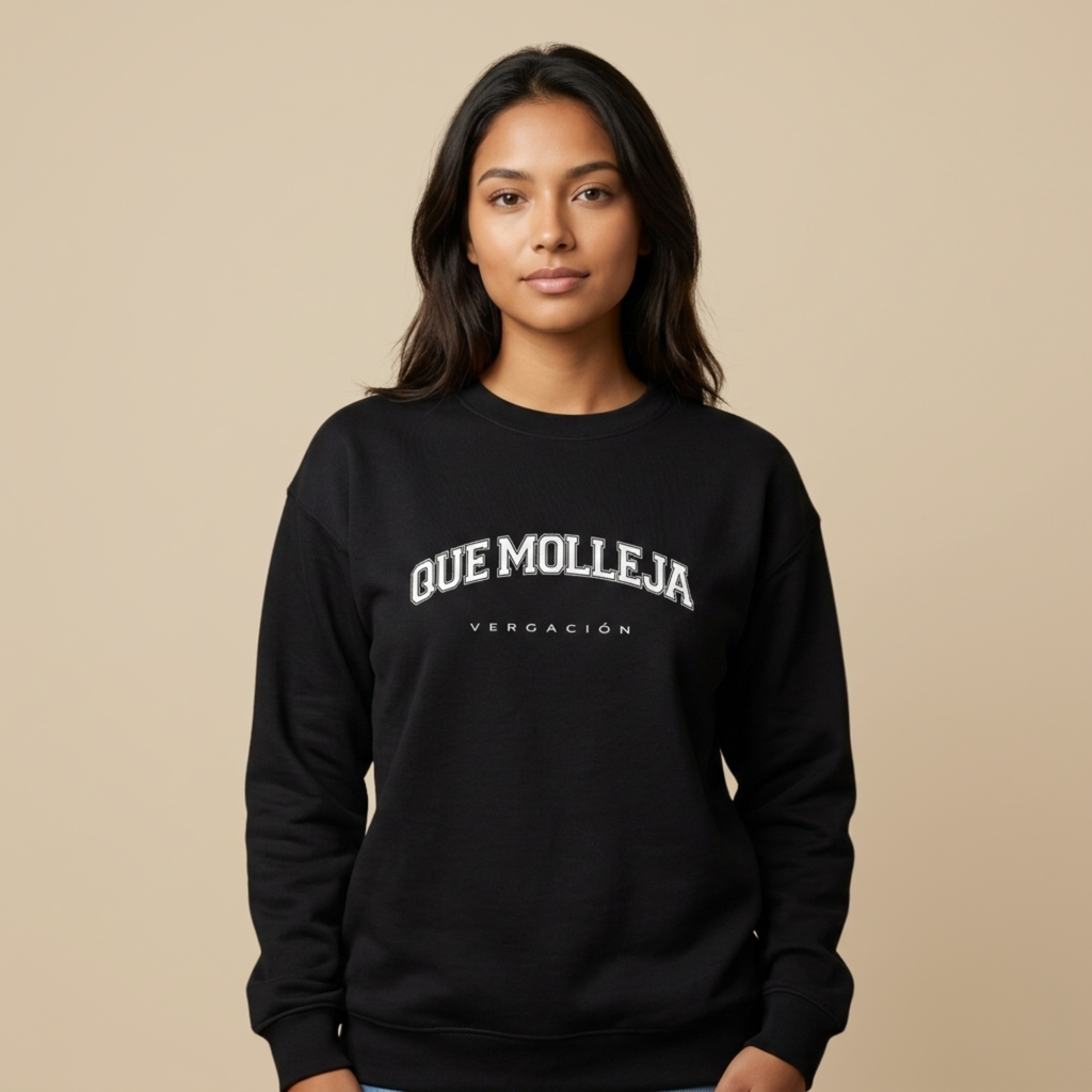 Que Molleja Unisex Black Sweatshirt