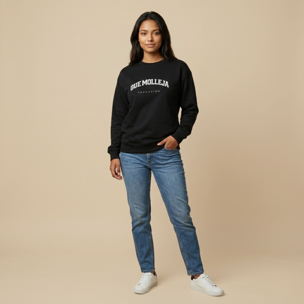 Que Molleja Unisex Black Sweatshirt