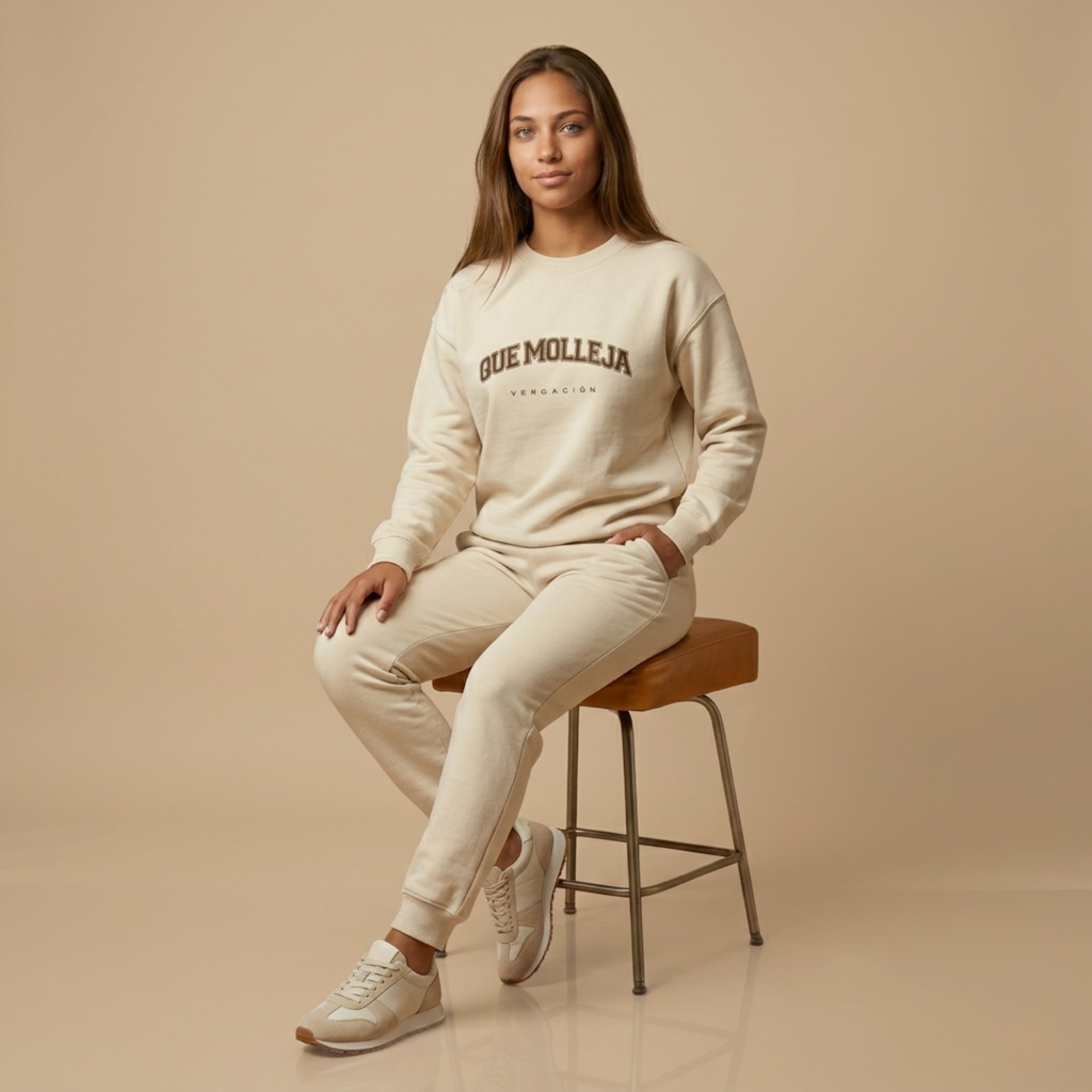 Que Molleja Unisex Beige Sweatshirt